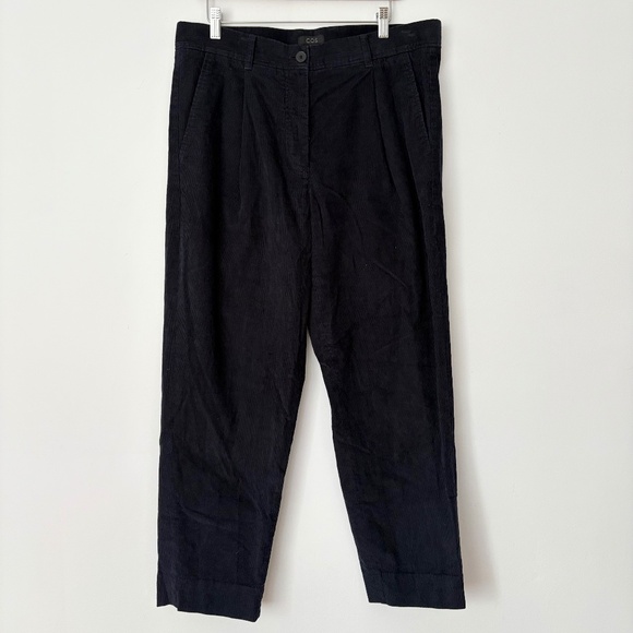 COS navy straight leg corduroy trousers - Picture 2 of 4